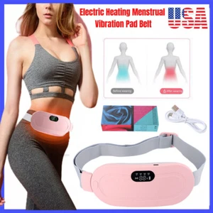Almohadilla térmica menstrual eléctrica para calefacción cinturón período abdominal alivio del dolor masaje - Imagen 1 de 16