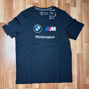 Puma BMW M Motorsport ESS Logo Men's Tee Black Size Large - Picture 1 of 3
