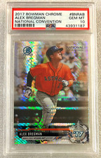 2017 Bowman Chrome Alex Bregman RC National Convention Prism Refractor SP PSA 10