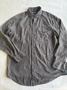 Alaskan Hardgear Shirt Mens M Gray M Button Snap Fishing & Hiking Long Sleeve - Picture 1 of 7
