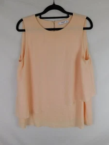 MANGO Suit - Womens Beige Peach Sleeveless Blouse Formal Business Size M - Picture 1 of 4