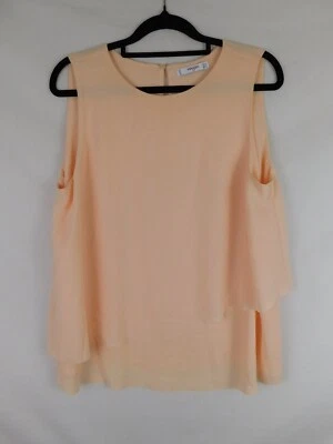 MANGO Suit - Womens Beige Peach Sleeveless Blouse Formal Business Size M - Image 1 of 4
