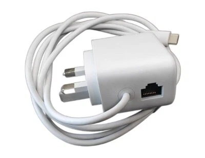 UK Plug Ethernet USB-C RJ45 Power Adapter 5V 1.5A 7.5W for Chromecast Google TV - Image 1 of 4