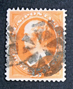 4-19, RNV235****** SCOTT #163, 15c WEBSTER, USED, c1873, CV$150 - Picture 1 of 2