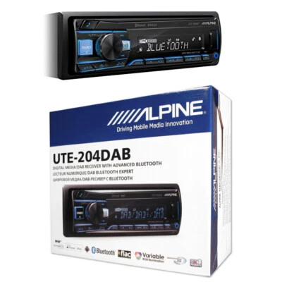 1 ALPINE UTE-204DAB autoradio 1 din ricevitore dab+ bluetooth avanzato mp3 nero - Immagine 1 di 4