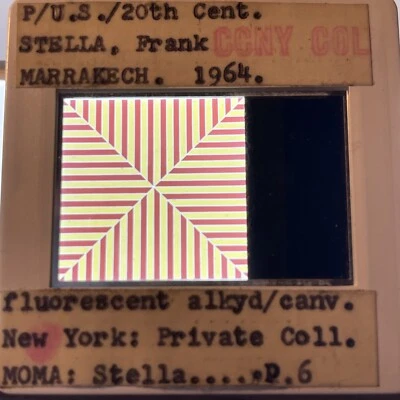 Diapositiva de arte Frank Stella "Marrakech" minimalismo 35 mm Foto 1 de 3