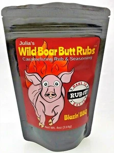 Julia's Wild Boar Caramelizing Butt Rub, barbacoa ahumada 4 OZ - Imagen 1 de 3