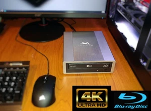 NEW USB 3.0 External LG 14X WH14NS40 1.02 4K UHD friendly Blu-ray drive. Silver. - Picture 1 of 7