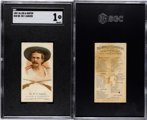 1887 Allen and Ginter N28 - Rifle Shooters - DR. W. F. CARVER - SGC 1 - Picture 1 of 2