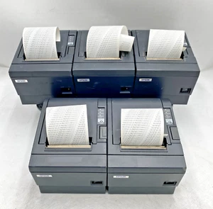 LOT OF 5 EPSON TM-T88IIIP M129C POS THERMAL RECEIPT PRINTER TESTED - Picture 1 of 7