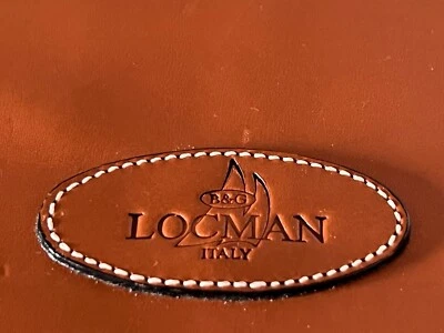 LOCMAN porta documenti orologio VERA PELLE MARRONE trapuntato bianco - Изображение 1 из 4