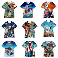 Cosplay Futurama Philip J.Fry 3D T-Shirts Adult Kids Short Sleeves Sports Tops