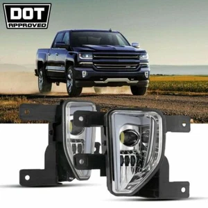AUXBEAM Bumper LED Fog Lights w/ DRL Kit For Chevy Silverado 1500 2016 2017 2018 - Picture 1 of 12