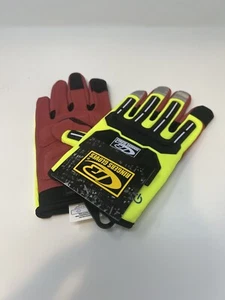 Mechanikerhandschuhe Klingeltöne Hi Vis Touch Supermanschette Handschuhe klein Größe 8 - Bild 1 von 4
