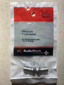 Heavy-Duty F Connector Type CF-59 male plug For RG-59 coaxial cable (2-Pack) New - Picture 1 of 2