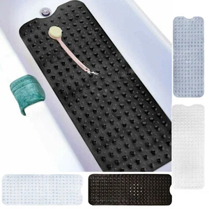 EXTRA LARGE NON-SLIP BATH MAT BATHTUB BATHROOM SHOWER MAT RUBBER STRONG SUCTION - Picture 1 of 13