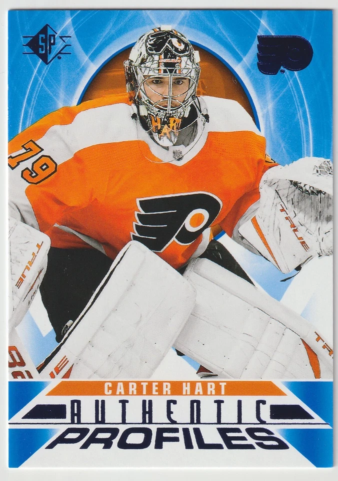 2020-21 SP Carter Hart Authentic Profiles Blue #AP-19 Philadelphia Flyers - Image 1 of 1