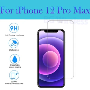 Protector de pantalla de vidrio templado transparente premium para iPhone 12 Pro Max 6.7" 9H - Imagen 1 de 4