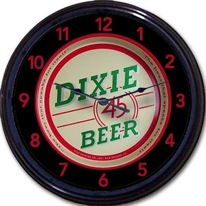 "Dixie 45 Brewing Co Nueva Orleans LA bandeja de cerveza reloj de pared Ale Lager Brew nuevo 10" - Imagen 1 de 1