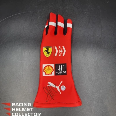 Sebastian Vettel Signed Glove Single RED Ferrari Tribute AS-03549 - Image 1 of 4