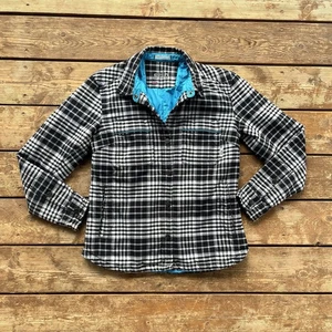 Camisa a Presión Stio Buckhorn Para Mujer Aislada Gris Medio A Cuadros - Imagen 1 de 7