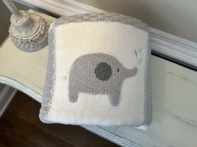 Cobertor de bebê Pottery Barn Kids herança hipopótamo 30X40 novo com etiquetas - Imagem 1 de 4