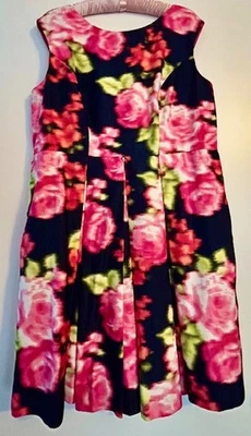 Eliza J Sleeveless Knee Length Floral Print Dress - Size 16W - Image 1 of 4