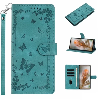 Butterfly Leather Wallet Phone Case For Huawei Honor 400 300 200 90 50 70 X8C X7 - Image 1 of 4