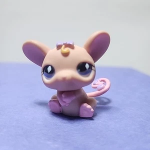 Littlest Pet Shop Authentic # 746 Mouse Rat Purple Diamond Eyes Magnetic Bobble  - Picture 1 of 4