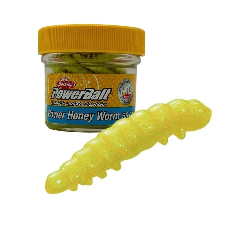 Berkley PowerBait Power Honey Worms Hot Yellow 2 5cm