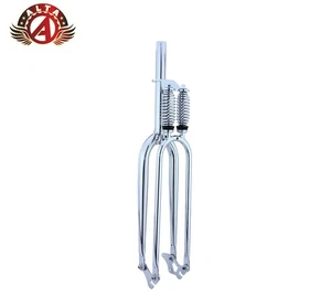 ALTA 26" Springer Steel Fork 1-1/8" Threadless Chrome–Cruiser/Chopper Disc Brake - Picture 1 of 1