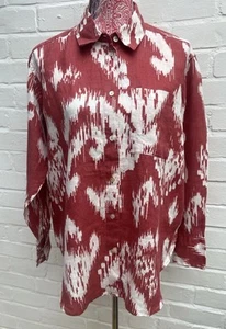 Nueva Blusa M&S Lino Puro Reino Unido 8 Sienna Blanca Manga Larga Camisa Top Verano - Imagen 1 de 12