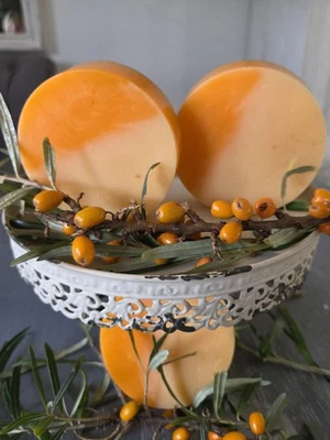 Seife Sanddornseife Naturseife Duftseife Handgemachte Shea Butter Aloe 100 Gr. - Bild 1 von 4