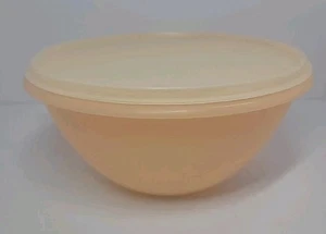 Cuenco de melocotón vintage Tupperware Wonderlier #238-13 con tapa transparente # 229-17 - Imagen 1 de 12