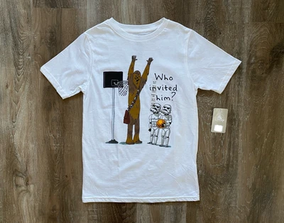 DISNEY nwt Star Wars Chewbacca & Stormtroopers basketball t-shirt~NEW~14~XL~ - Image 1 of 4