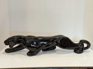 Vintage Haeger Pottery Black Panther 23" MINT - Picture 1 of 8