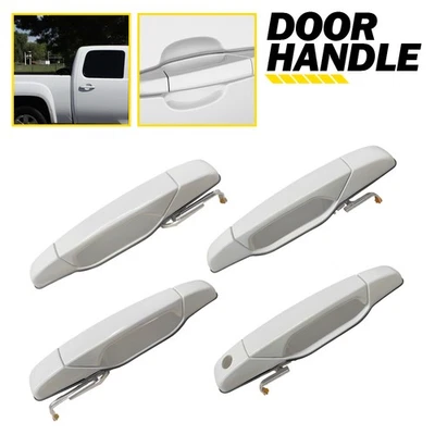 4PCS Handles Door Exterior For Silverado L+R Chevrolet Avalanche 3500 1500 2500 - Image 1 of 4