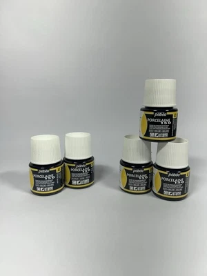 (6 Lot) Pebeo Porcelaine 150 China Paint Black (2) & Anthracite Black (3) 45mL - Image 1 of 4