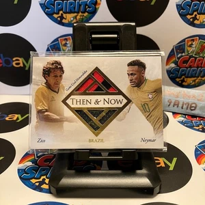 2020 Futera Unique Zico Neymar 03/19 Brazil Then & Now Dual Patch Card - Picture 1 of 2