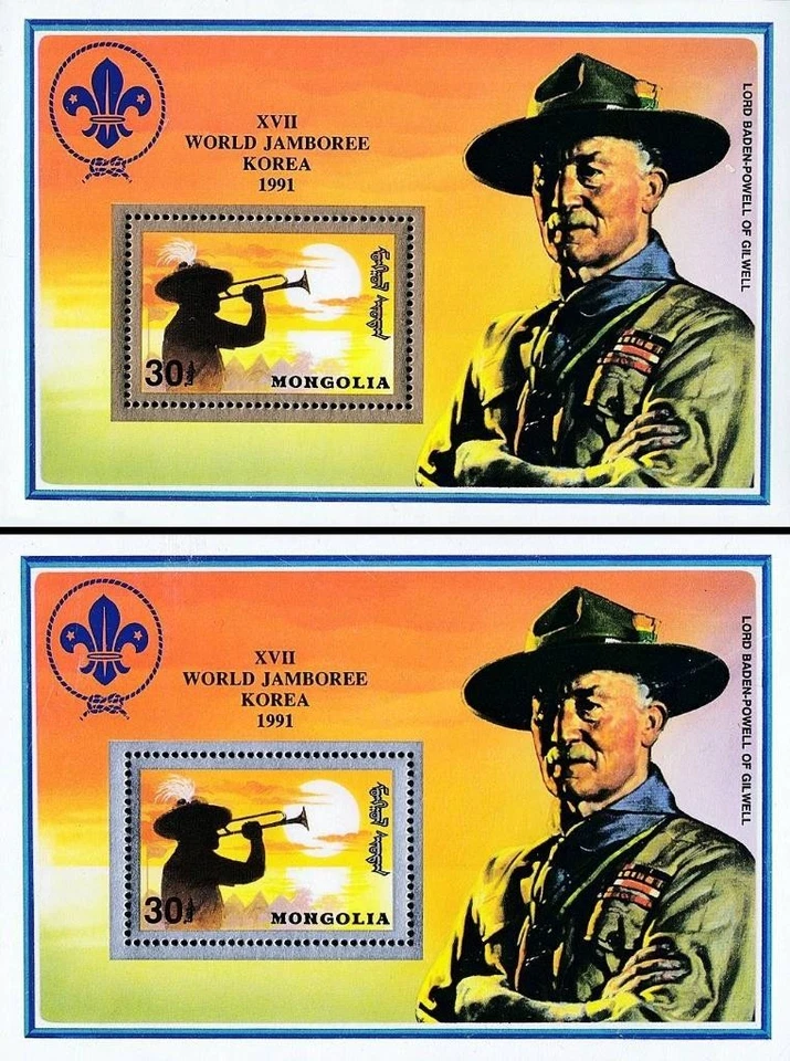 👉 MONGOLIA 1992 SCOUT JAMBOREE ORO + plata 2 S/S mnh ** 💲ENVÍO GRATUITO💲 Foto 1 de 1
