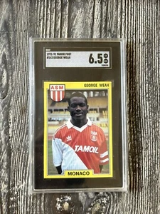 1991-1992 Panini Foot George Weah #192 SGC 6.5 - Picture 1 of 2