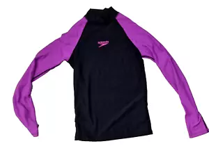 Camiseta SPEEDO Niñas Natación Manga Larga Negra Protección contra Erupciones Cuello Redondo Reino Unido 12 7 - Imagen 1 de 2