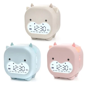 Retro Desktop Led Cow Shape Alarm Clock Electronic Control Cute Style Clock - Bild 1 von 9