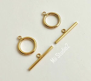 1set 15mm 14k Gold Filled Toggle Set T05g - Picture 1 of 2