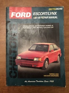 Chilton Repair Manual Ford Escort, EXP, Mercury Lynx And LN7 1981-90 MN1055 - Picture 1 of 3