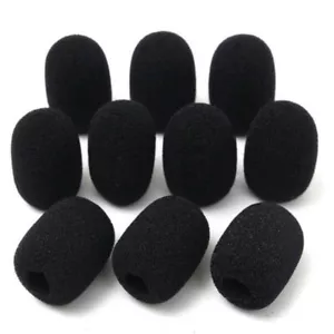 10 STCK. Mikrofon Headset Grill Windschutzscheibe Schwamm Schaum schwarz Mikro Abdeckung heiß - Bild 1 von 5