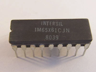 IM65X61CJN Intersil 1024 (256x4) Bit High Speed Static CMOS RAM CERDIP18 - Image 1 of 2