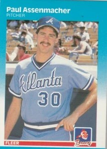 FREE SHIPPING-MINT-1987 Fleer Paul Assenmacher #511 BRAVES PLUS BONUS CARDS - Picture 1 of 1