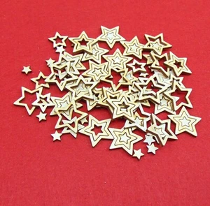 3 en 1 Estrellas Madera Navidad Manualidades Niños Cielo estrellado 100 piezas en total - Imagen 1 de 4