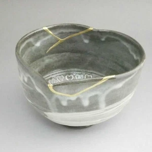 [Solo un artículo] Kintsugi Matcha Bowl corazón kyoto kiyomizu yaki D5inc JP 14317 - Imagen 1 de 5